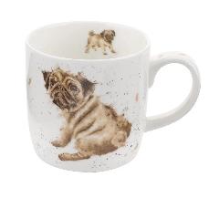 Кружка Royal Worcester Забавная фауна Мопс 310мл, белый