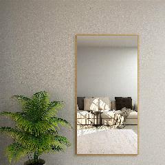 Зеркало настенное в алюминиевой раме BLX MIRROR 160х90 см. Золото