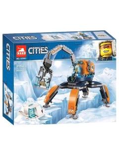 Конструктор Cities Сити Арктический вездеход аналог LEGO, оранжевый