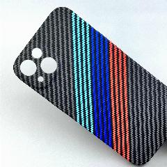 Чехол для Iphone 14 из ударопрочного пластика под карбон Luxo, синий, красный, голубой, черный