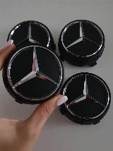 Колпак/заглушка/колпачок на литые диски Мерседес/Mercedes 75 мм, черный чашка — фото 2