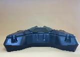 Кофр GKA C405 для квадроцикла c быстросъемными креплениями для CF Moto, Segway (линки), хаки канистрой 7л и быстросъемным креплением канистры, черный, хаки, хром — фото 3