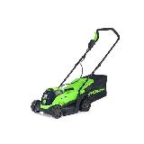 Газонокосилка аккумуляторная GREENWORKS GD24LM33 24V, 33 см, бесщеточная, без АКБ и ЗУ, зеленый — фото 1