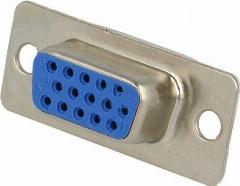 Вилка CONNFLY DS1035-15FUNSISS D-Sub HD PIN: 15 вилка "мама" на провод прямой пайка 5А 1шт, серебристый