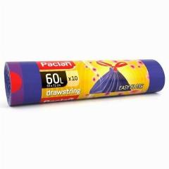 Мешки для мусора PACLAN с завязками, Aroma, 60 л, 10 штук (136912/136911/136910)