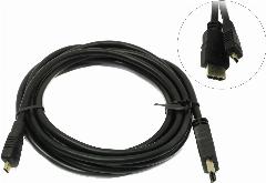 Кабель «B&P» HDMI to microHDMI V1.4+3D 3м для соединения устройств, черный