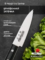 Японский кухонный нож для чистки овощей (9см) из нержавеющей стали, черный — фото 2