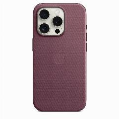 ЧехолFineWoven, для iPhone 15 Pro, бордовый, MagSafe, беспроводная зарядка