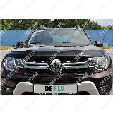 Дефлектор капота Defly Renault Duster 2010-2021, высококачественное оргстекло, черный 1 — фото 4