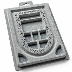 Дисплей/доска для сборки украшений 2 шт, пластик, цвет серый, 23x15.6x1.3 см