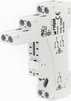 Панелька RELPOL GZM80-gray PIN 8 12А 300ВAC Монтаж DIN на панель -40-70 град. C 1 шт, светло-серый