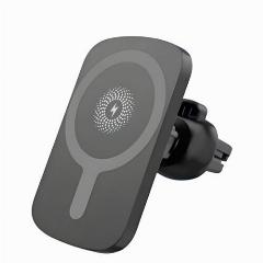 Держатель Wiiix CW-83V-B для смартфонов, магнитный, беспроводная зарядка, черный