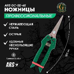 Садовые ножницы ARS "G Classic" GC-SE-45, Япония, нескользящие рукоятки, складные, зеленые, зелeный