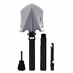 Многофункциональная складная ЛОПАТА Nextool Shovel Small (NE20013), тактическая. Размер: 50 х 12 см. Включает в себя отвертки плоскую и крестовую, пилу, открывашку, крюк, мотыгу, свисток и компас.