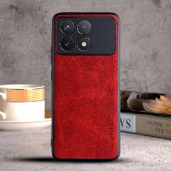 Чехол для Poco X6 Pro X6 5G coque Luxury Vintage кожаный чехол для телефона Funda для xiaomi poco x6 pro, чехол capa, red, Poco X6 Pro