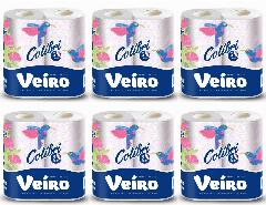 Veiro Полотенца бумажные Colibri 3 слоя, белые, 2 шт, 6 уп