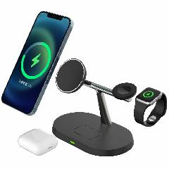 Беспроводное зарядное устройство 3 в 1 для смартфонов / наушников / часов