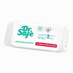 Салфетки влажные DR.SAFE антибактериальные для рук 15 штук в упаковке