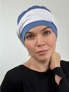 Чалма Katerina Lev для женщин, синий/белый