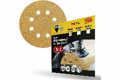 Круг шлифовальный на липучке siaone 1944 (5+1 шт; 125 мм; 8 отверстий; P100) sia Abrasives so6-125-8-100