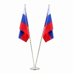 Флагшток напольный двойной 2 м, выдвижной, платформа d-30 см, 10445713