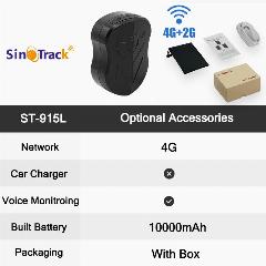 SinoTrack 4G 5000/10000 мАч ST-905/ST-915 Водонепроницаемый GPS-трекер автомобиля Магнит с длительным режимом ожидания Аккумулятор Положение в реальном времени Приложение, ST915 4G No Charger, Без экрана