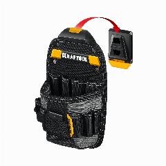 Поясная сумка KRAFTOOL KP-11 с быстросъёмным креплением FastClip, 11 карманов и петель, 170 х 360 мм (38777), черный
