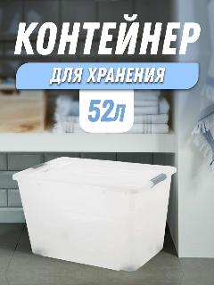 Контейнер для хранения 52 л, натуральный 6569