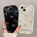 Чехол для телефона с розовым бантом для iPhone 11, чехол для iPhone 15, 12, 13, 14, 16 Pro Max X XS XR 7 8 Plus, мягкий прозрачный чехол с 3D волнистым изогнутым краем, 02RF16, For iPhone 16 Pro — фото 4