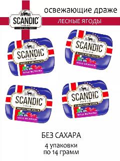 Освежающие драже Скандик Лесные Ягоды, 4 шт