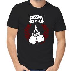 Футболка russian boxing, чёрный, 52