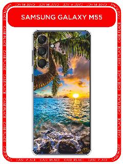 Чехол на Samsung Galaxy M55 / Самсунг M55 с принтом Восход 5