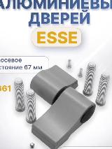 Петля дверная двух лепестковая Esse 1661 RAL 9006 для тёплых алюминиевых дверей светло серая (аналог петли Fapim), светло-серый — фото 2
