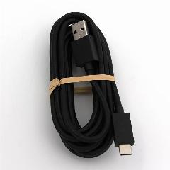 Кабель (провод-шнур) 2.8м Type-C (2.4A) для зарядки джойстиков DualSense Edge PS5, геймпадов Xbox Series и смартфонов, черный