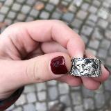 Винтажные серебрянные кольца с изображением волка, 10 — фото 4