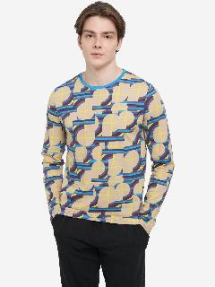 Джерси хоккейное PROTEST Protest SS24 Male Spring AOP LS, бежевый/желтый, RUS 48 | EUR S