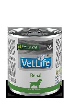 Консервированный диетический корм Farmina Vet Life Canine Renal для взрослых собак, рекомендуемый для поддержания функции почек при почечной недостаточности, 300 гр, любые породы