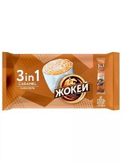 Растворимый кофейный напиток Жокей " 3 в 1 Caramel", карамель, 50 чашек