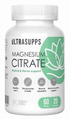 Ultrasupps (Ультрасаппс) Магний цитрат мягкие капсулы №60