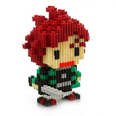 3D Конструктор MAGIC BLOCKS: Танджиро / Фигурка из мини-блоков / 562 детали, 100x100x100
