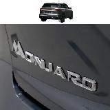 Надпись "Monjaro". Эмблема, шильдик, логотип на багажник автомобиля Geely Monjaro, серебристый, 300х30 — фото 3