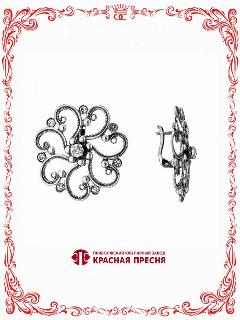 Серьги Красная Пресня, серебристый