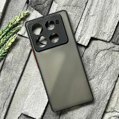 Чехол противоударный для Infinix Note 40 Pro / Note 40 Pro+ (Инфиникс Ноут 40 Про/ Ноут 40 Про+) матовый, с защитой камеры, черный