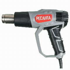 Фен строительный Ресанта, ФЭ-2000К, 2000 Вт, 500 л/мин, 50 °C, 550 °C, 3 скорости, 75/2/1, 85x280x270 мм