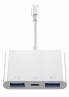Адаптер Lightning/USB OTG для IPhone, Ipad, мыши, клавиатуры, зарядки, U-диск, камеры, кардридер, конвертер данных для Iphone Otg, 3 IN 1
