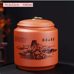 Антикварные пурпурные глиняные чайные кадки JINGDE TEA SET, оранжевый