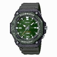 Наручные часы CASIO, черный/зеленый, 48x51 мм