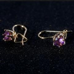 Серьги ZHIXUN, purple