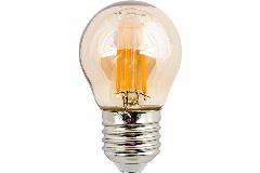 Светодиодная лампа Uniel Led-g45-5w/golden/e27 glv21go лампа светодиодная vintage. форма «шар», золотистая колба. картон. тм UL-00010552, теплый белый, 2250 K
