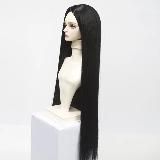 Высокотемпературный черный длинный парик для куклы BJD, 2, 1-3(22-24CM), Унисекс, №2, 1/3 1/4 1/6 1/8 — фото 4
